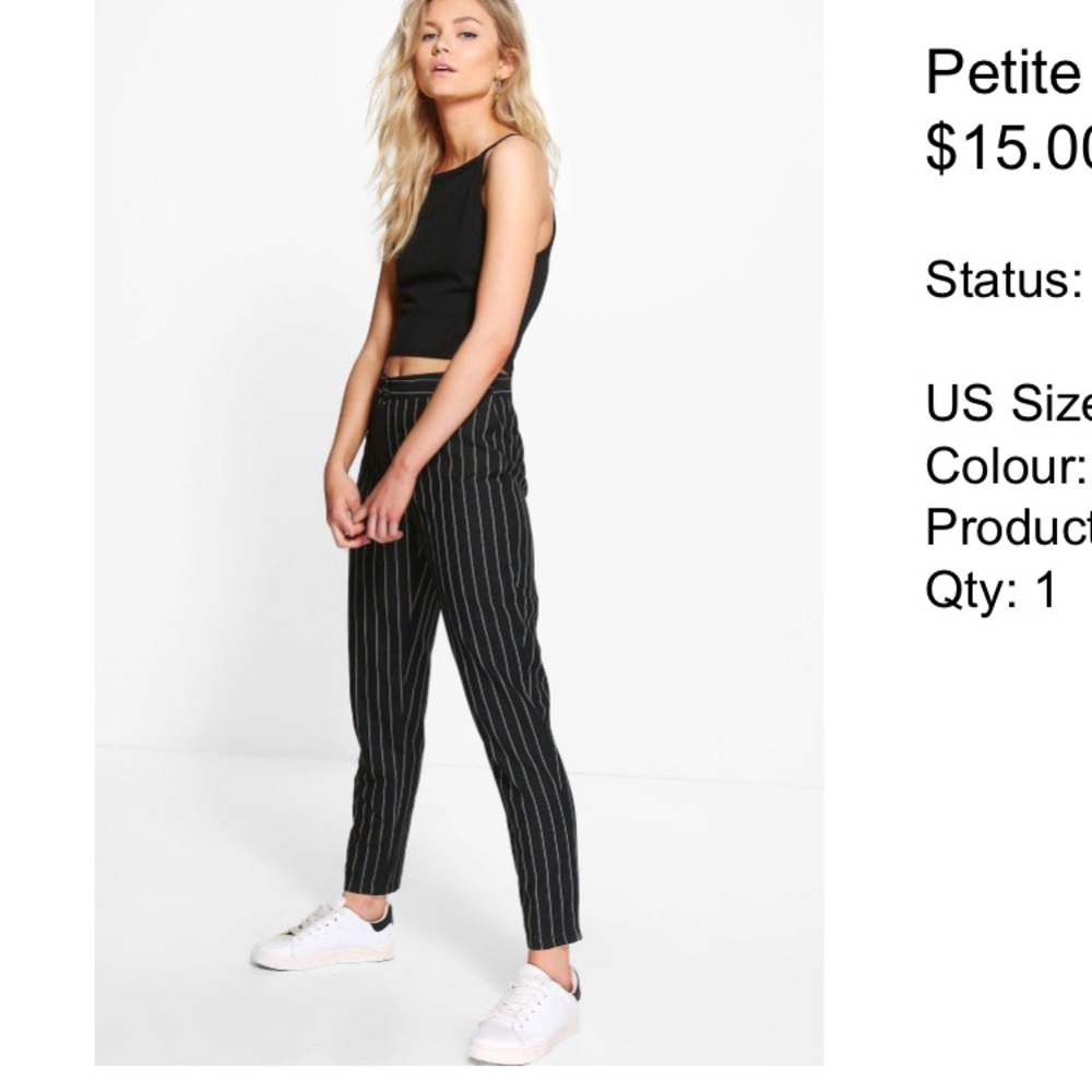 striped highwaisted pants